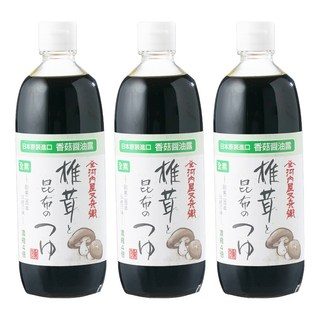 DAISHO 大醬 香菇昆布醬油露 四倍濃縮 適合多種料理, 500ml, 3瓶