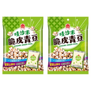 義美 哇沙米脆皮青豆 (獨立包裝 無添加色素), 151g, 2袋