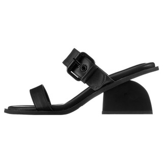 afinar 雙繫帶搭扣穆勒涼鞋 (5公分鞋跟), 黑色的, 250