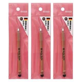 貝拉 原木防水眉筆E2 深咖啡 防水持久 自然眉型, 3支