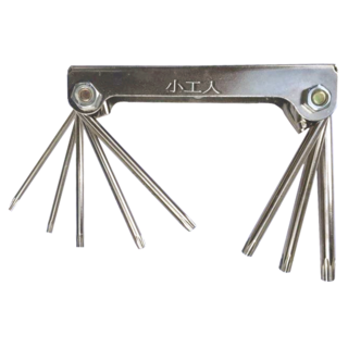 Swell 摺疊星型黑六角扳手8支組 T9-T40, 1組