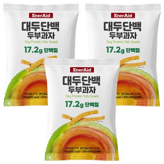 EnerAid 大豆蛋白豆腐餅乾棒, 3包, 100g