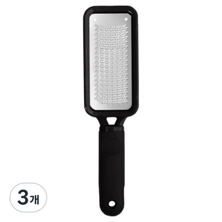 Foaming Home 高效去腳皮器 新款長柄不鏽鋼 黑色, 100g, 3個, 1入