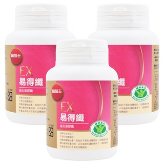 葡萄王 易得纖益生菌膠囊, 30顆, 600mg, 3罐