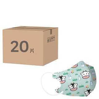 郡昱 小童(1-4Y)3D口罩, 10入, 2包, COW牛牛