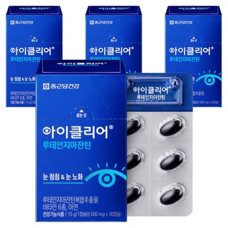 Chong Kun Dang 鍾根堂 Eyeclear 玉米黃素葉黃素膠囊 500mg, 30顆, 4盒