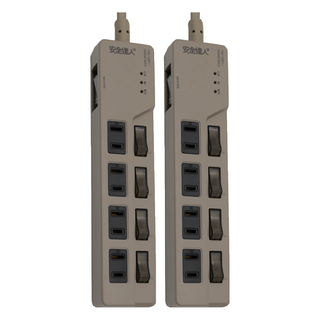 安全達人 BiBi聲AI過載警報延長線5開4插2P, 2個, 沙色, 180cm