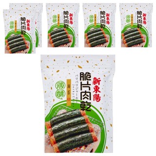 新東陽 海苔脆片肉乾，手工蛋捲型，無添加防腐劑及人工色素, 75g, 6包