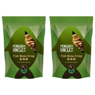 澎湖伯 魚骨酥 青蔥口味, 富含DHA與鈣質, 鹹香酥脆, 澎湖必買伴手禮, 100g, 2包