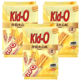 Kid-O 厚餡夾心酥 奶油風味,91g,3袋