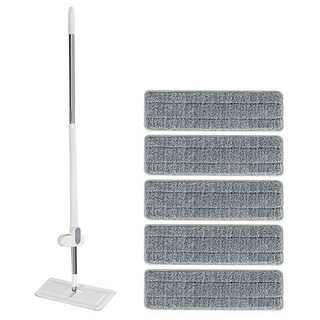 comet 平板拖把 + 超細纖維抹布 5條, 1組