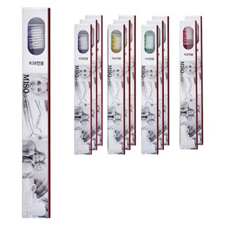 미소덴탈 성인 이중슬림모 칫솔 랜덤발송, 1개입, 12개