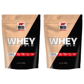 RED COW 紅牛 聰勁即溶乳清蛋白 珍珠奶茶, 2包, 500g