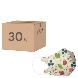 JUN 郡昱 3D口罩 幼童(1~4y), 10片, 3盒, fruit水果家族