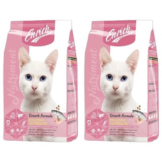 Enrich Champion EC貓糧 幼母貓 成長配方 乾飼料, 雞肉 + 鮭魚, 8kg, 2袋