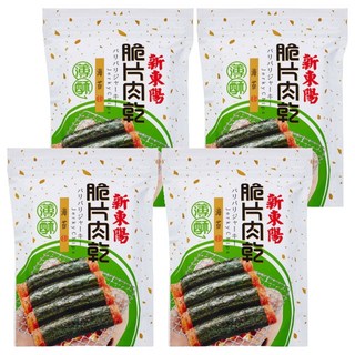 新東陽 海苔脆片肉乾，手工蛋捲型，無添加防腐劑及人工色素, 75g, 4包
