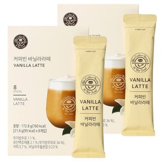 The Coffee Bean 香草拿鐵, 21.6g, 8條, 2盒