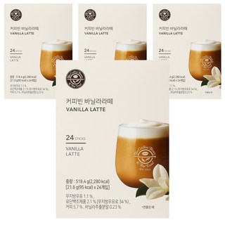 The Coffee Bean 香草拿鐵, 21.6g, 24條, 4盒