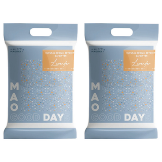 MAODAY 毛商行 無塵高凝結O2納基除臭礦砂, 薰衣草, 2包, 4kg