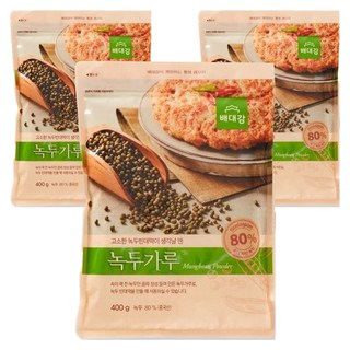 Baedaegam 綠豆粉, 400g, 3個