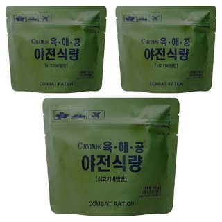 육해공야전식량 쇠고기 비빔밥, 3개, 100g