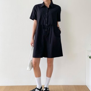 afinar 柔軟觸感棉質連身褲