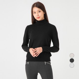 CARET 女款 100% 美麗諾羊毛高領毛衣