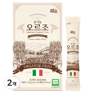 DAMIZLE 有機大麥茶, 2個, 30入, 2g