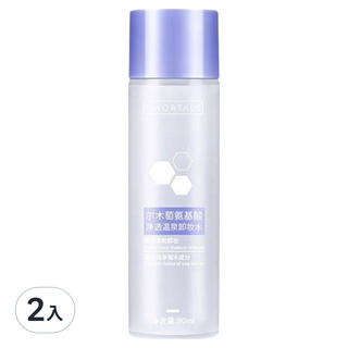 AMORTALS爾木萄 氨基酸淨透溫泉卸妝水 -溫和卸妝、深層清潔、保濕舒緩, 80ml, 2瓶
