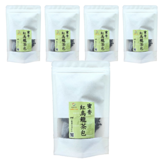 啡茶不可 蜜香紅烏龍茶包 茶湯濃醇甘甜 上班族健康無糖茶飲, 3.5g, 20包, 5袋