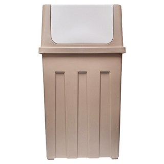 艾米購物 大容量橫向淺咖色家用垃圾桶, 淺咖色