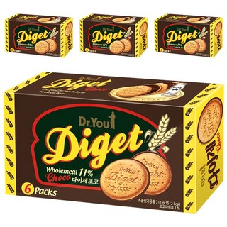 닥터유 다이제 초코 비스켓, 312g, 4개