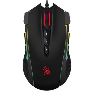 A4TECH 雙飛燕 Bloody 雙槍俠 RGB電競鼠 J90s 8000 CPI 12個可編程按鍵, 黑色