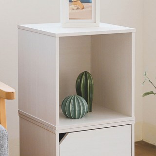 아이리스 컬러 큐빅 공간박스, 오프화이트, 1개