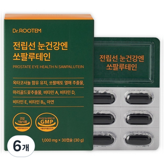 닥터루템 정품 전립선 눈건강엔 쏘팔루테인, 30정, 30g, 6개