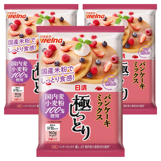 日清 極致濕潤鬆餅粉, 480g, 3個