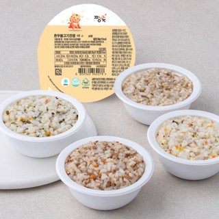 짱죽 냉장 이유식 후기(11~12개월부터) 진밥 A세트, 전복치킨진밥 + 한우불고기진밥 + 대구살황금팽이진밥 +한우콩나물진밥, 800g, 1세트