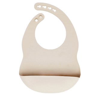 Coaa Coaa 韓國寶寶餐具 矽膠圍兜 3個月以上適用, 香草杏, 1個, 1個