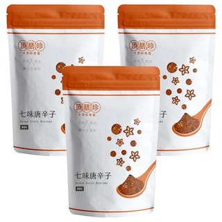 頂膳珍 七味唐辛子, 中西式複合香料, 80g, 3包