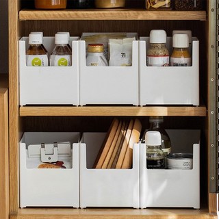 GAKYU 方形收納籃, 白色, 4個