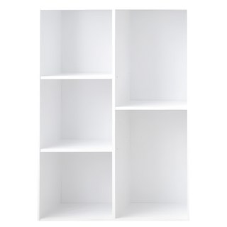 HOPMA 合馬家具 可調式粉彩五格櫃, G-S5590WH, 時尚白, 62 x 30 x 90cm