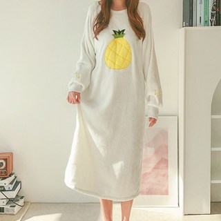 Another D 女性大鳳梨圖案寬鬆版連身睡衣