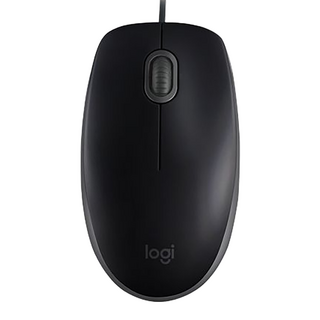 logitech 羅技 有線靜音滑鼠, 黑, M110