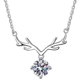 CF Diamond 莫桑鑽項鍊 1克拉 B0920 一鹿相隨