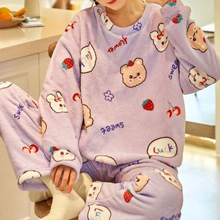 andstyle 女款舒適莓果熊睡眠睡衣套組 253909