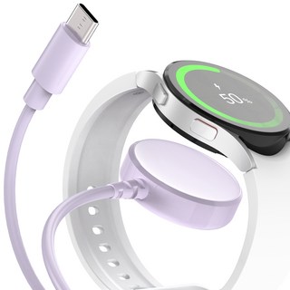 ILLION 磁吸無線 Type-C 快速充電器, 1個, 薰衣草紫