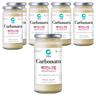 청정원 베이컨 앤 크림 까르보나라 파스타 소스, 350g, 6개