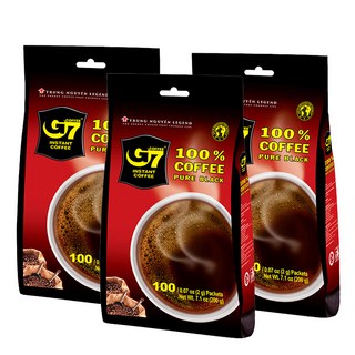 G7 速溶黑咖啡, 2g, 100包, 3袋