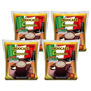INDOCAFE CAPPUCCINO SAK 卡布奇諾咖啡 三合一咖啡, 25g, 50包, 4袋