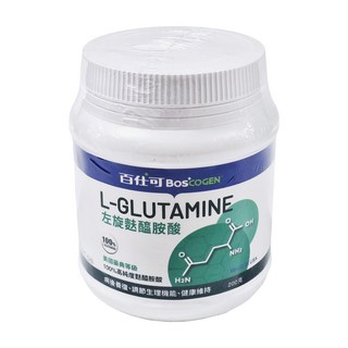 BOSCOGEN 百仕可 美國典級 100%高純度 左旋麩醯胺酸, 200g, 1罐